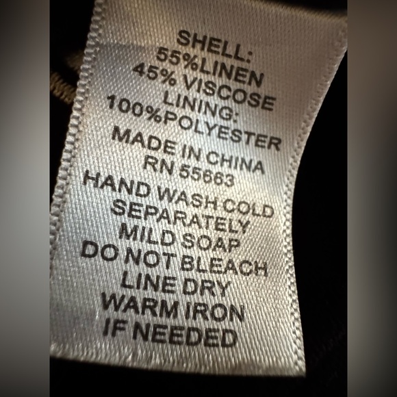 Calypso St. Barth Black Linen Blend Sundress Embroidered Palm Trees Sz L - NEW - Picture 10 of 12